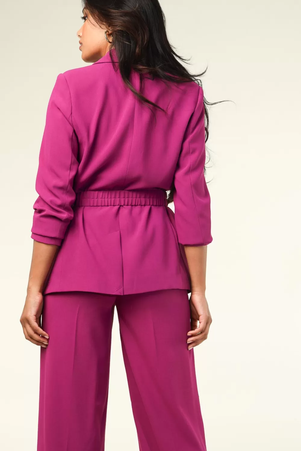 Jassen En Blazers<Dante 6 Crepe Blazer Met Riem Memoire | Paars