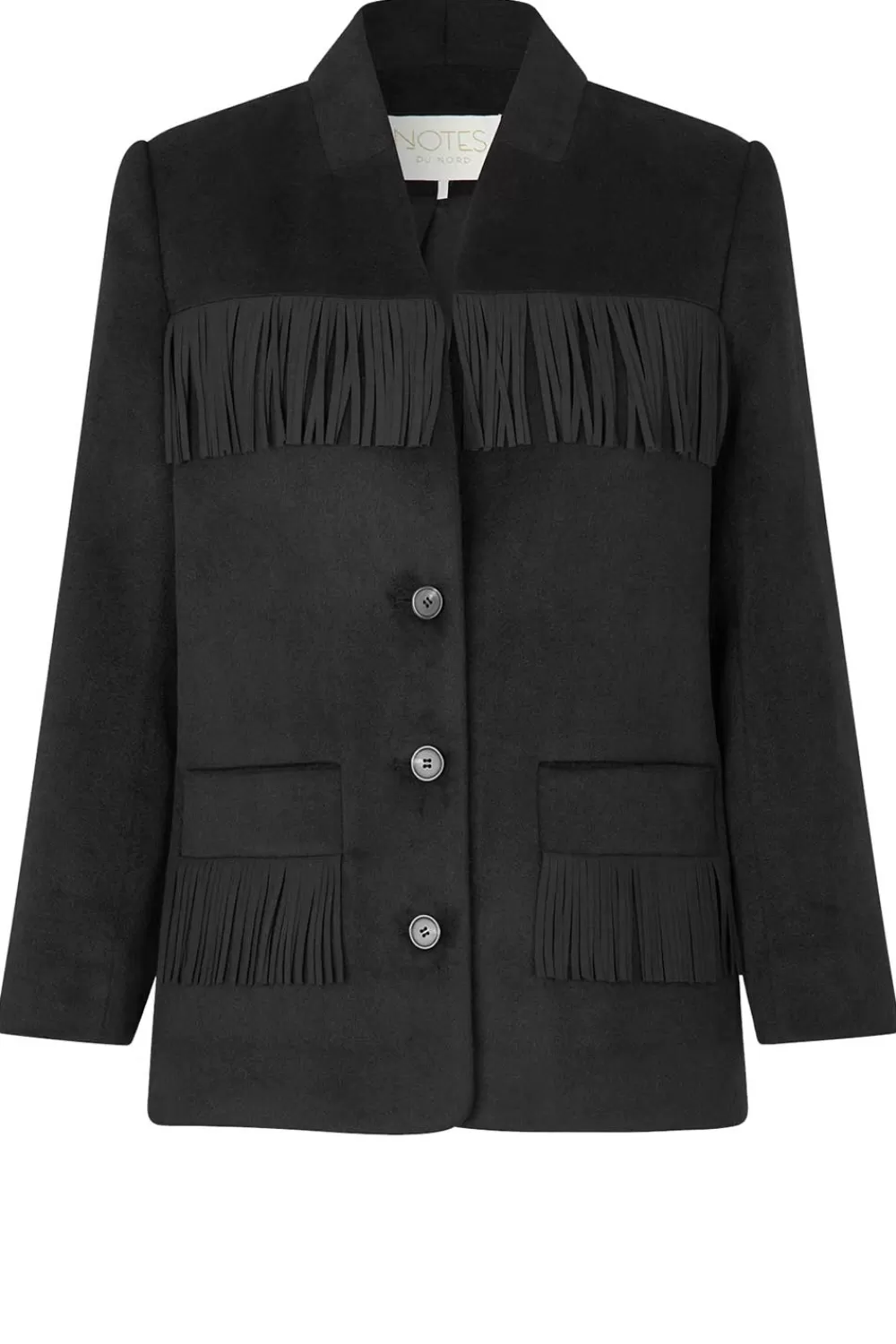 Jassen En Blazers<Opmerkingen Du Nord Jasje Met Ruches Gigi | Zwart