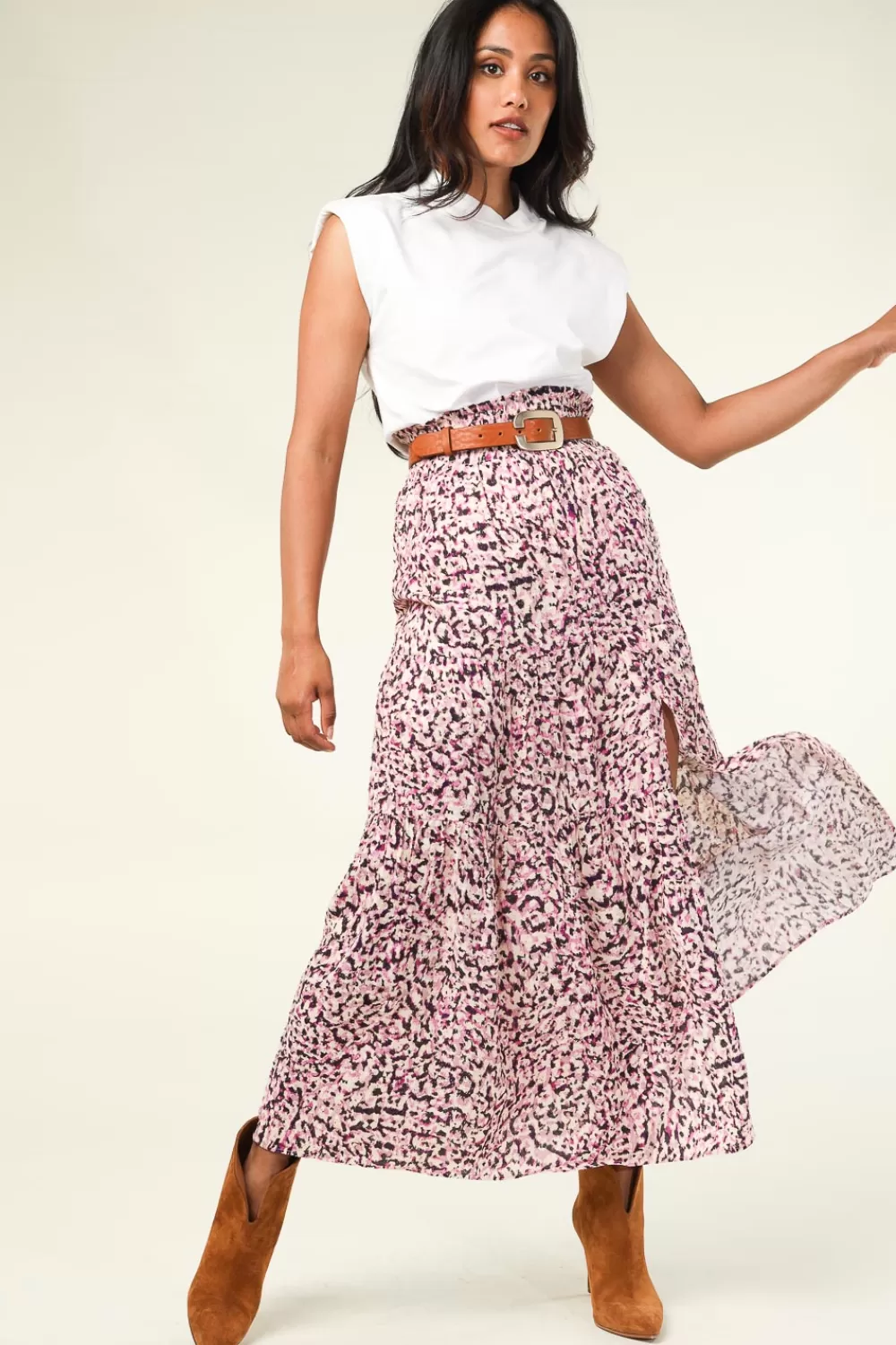 Jurkjes & Rokken<Dante 6 Maxirok Met Print Shelby | Roze