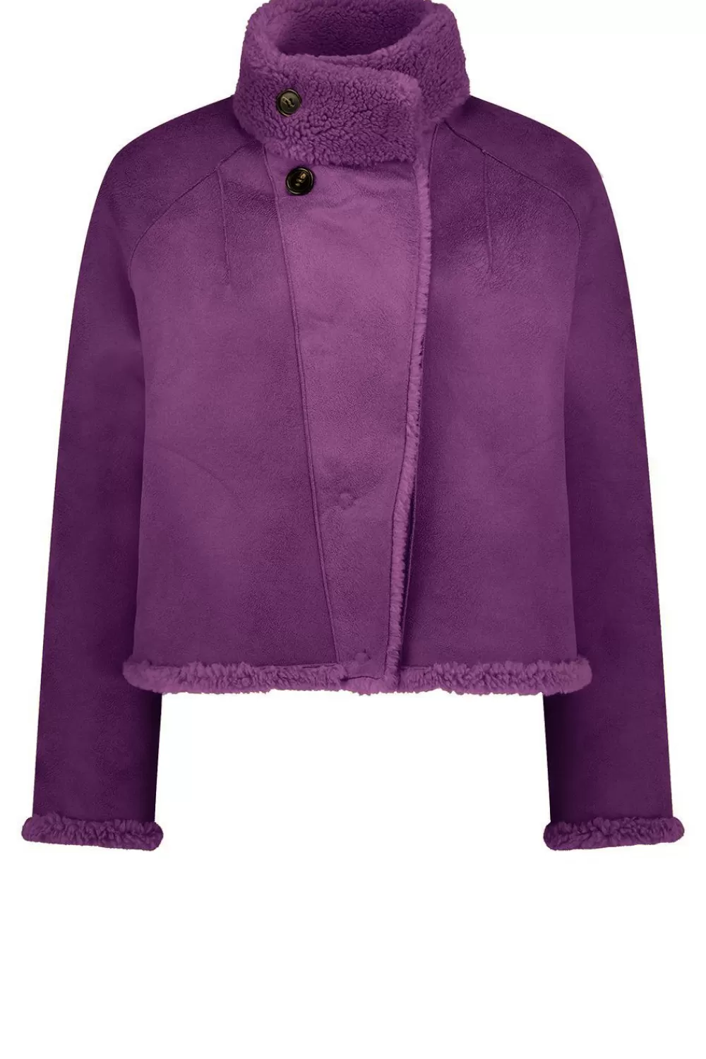 Jassen En Blazers<STUDIO AR Omkeerbaar Teddyjack Mallow | Paars