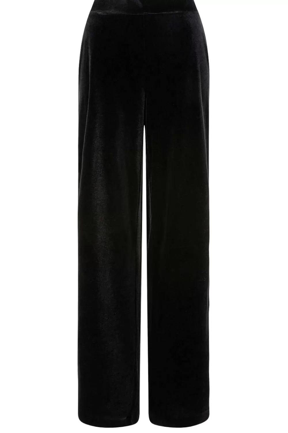 Broeken & Jumpsuits<Dante 6 Stretchfluwelen Palazzobroek Alvie | Zwart